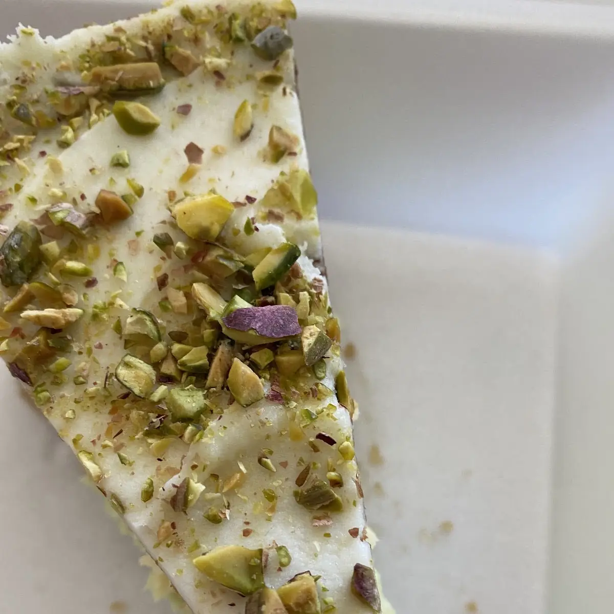 White Chocolate Pistachio Cheesecake