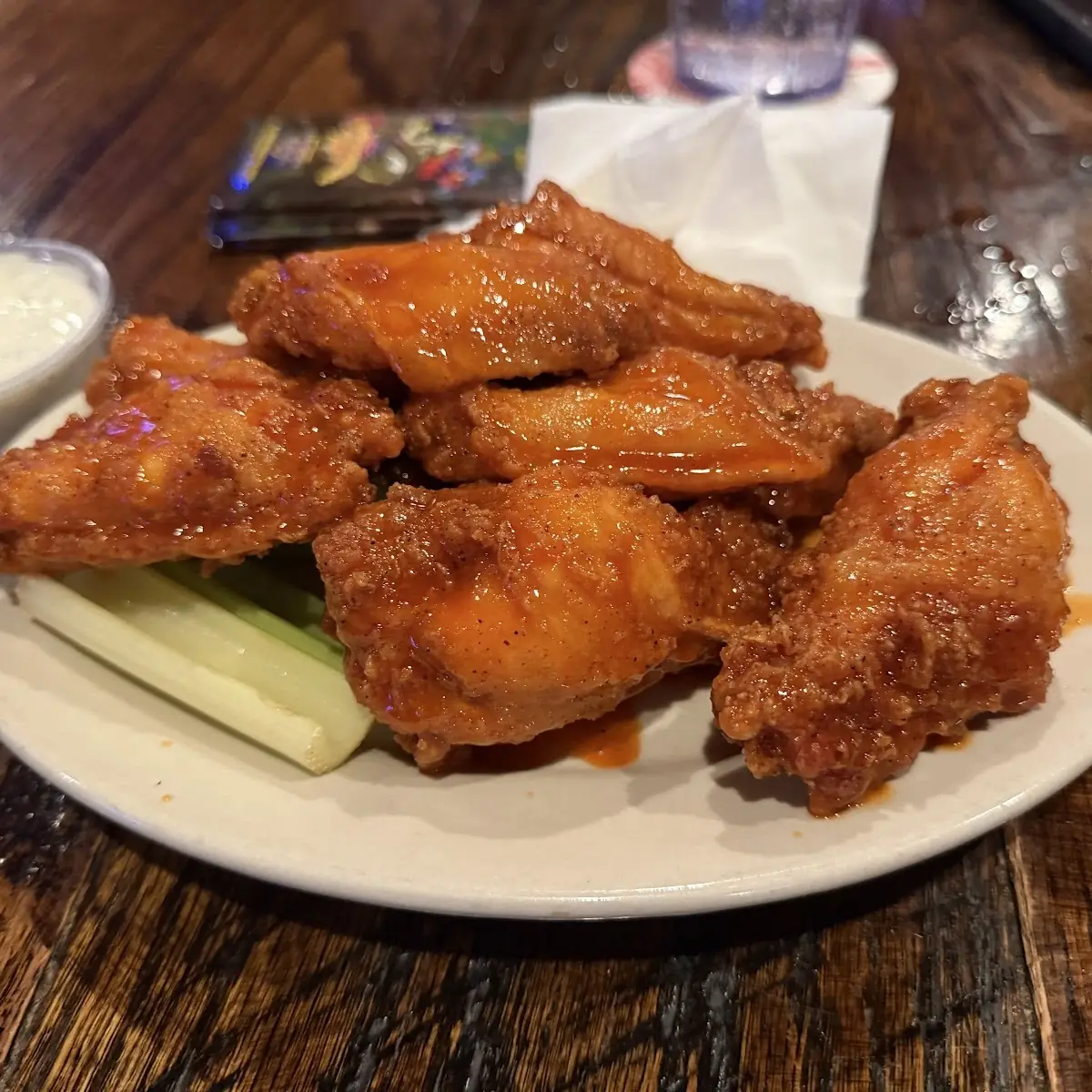Hot Wings with Blue Cheese and Ranch