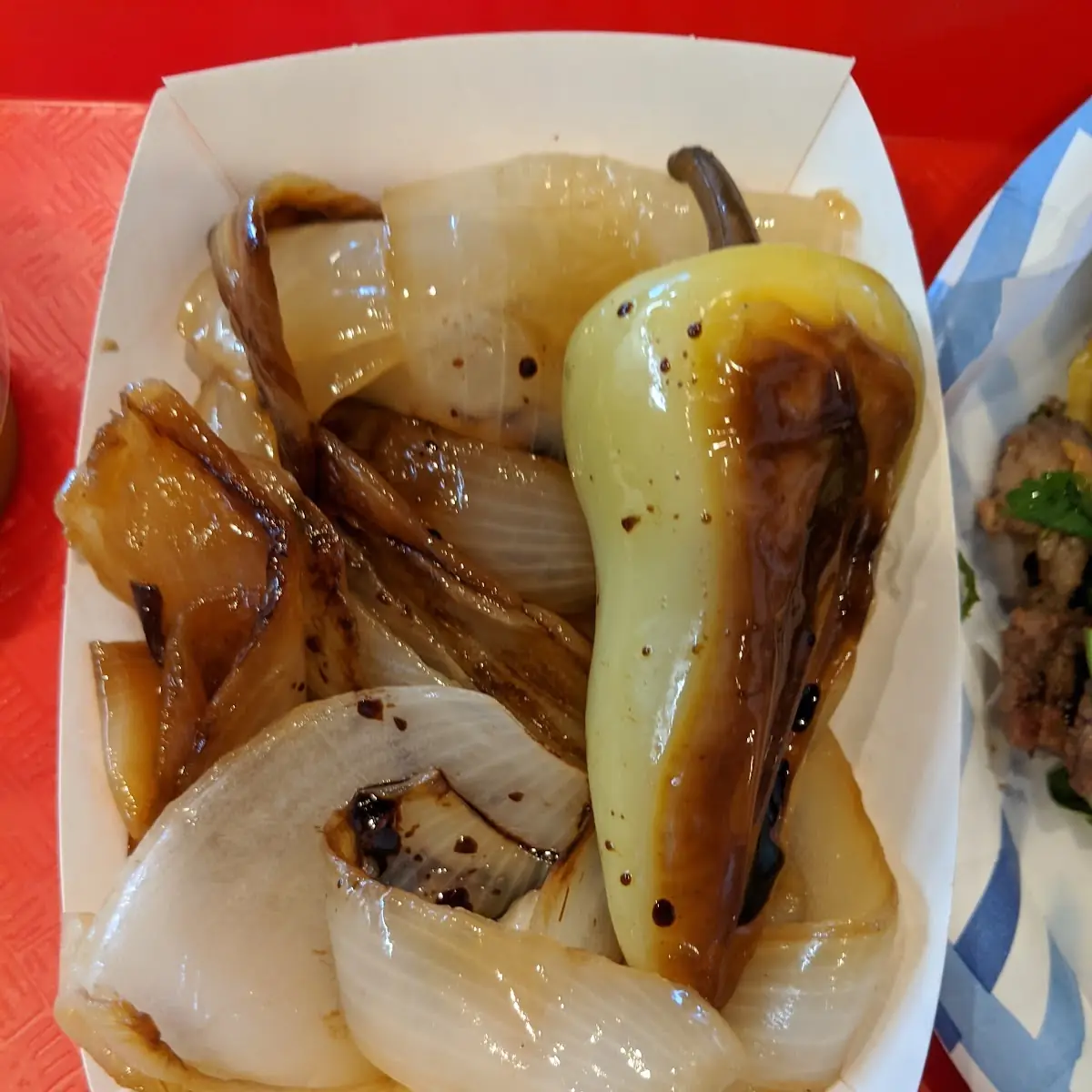 Grilled Onions and Pepper