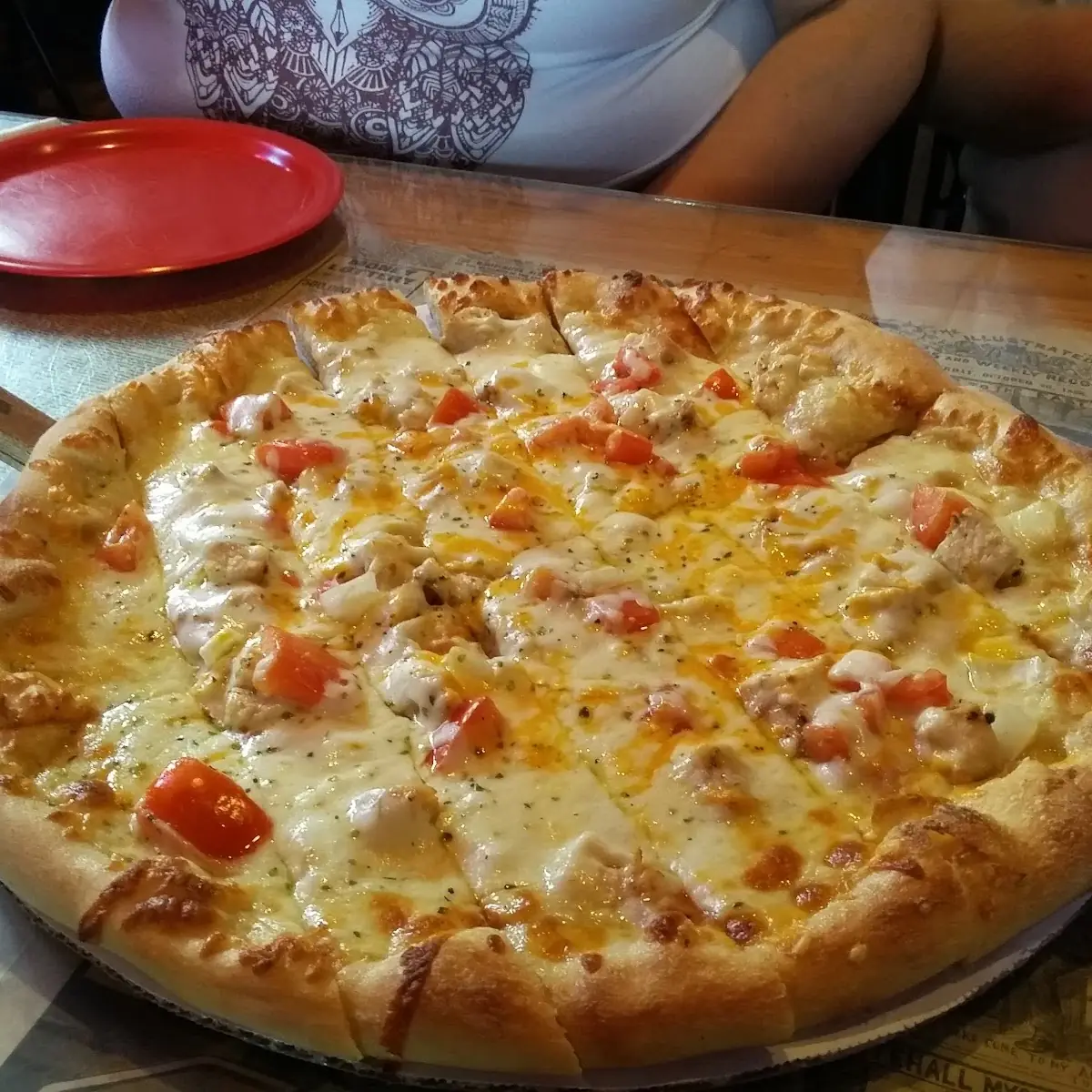 Chicken Alfredo Pizza
