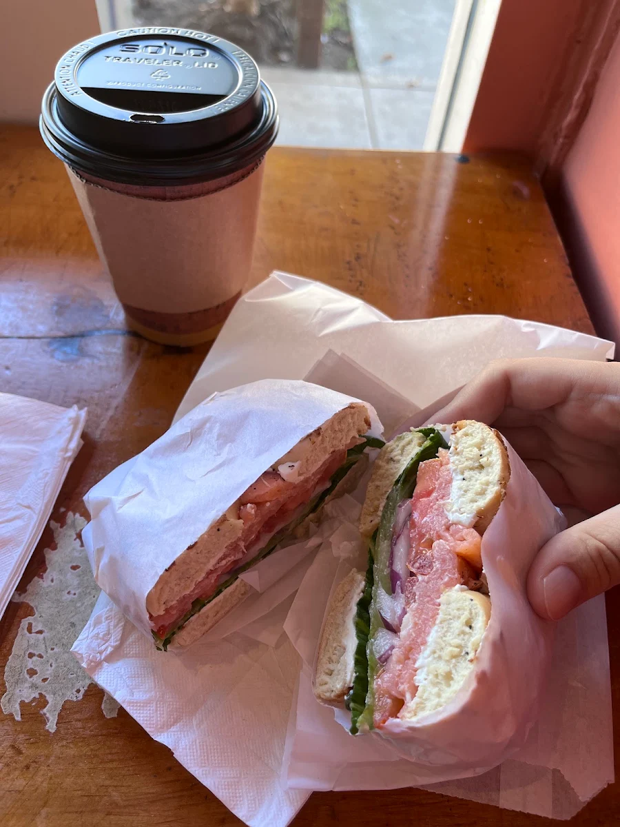 Lox Bagel and Latte