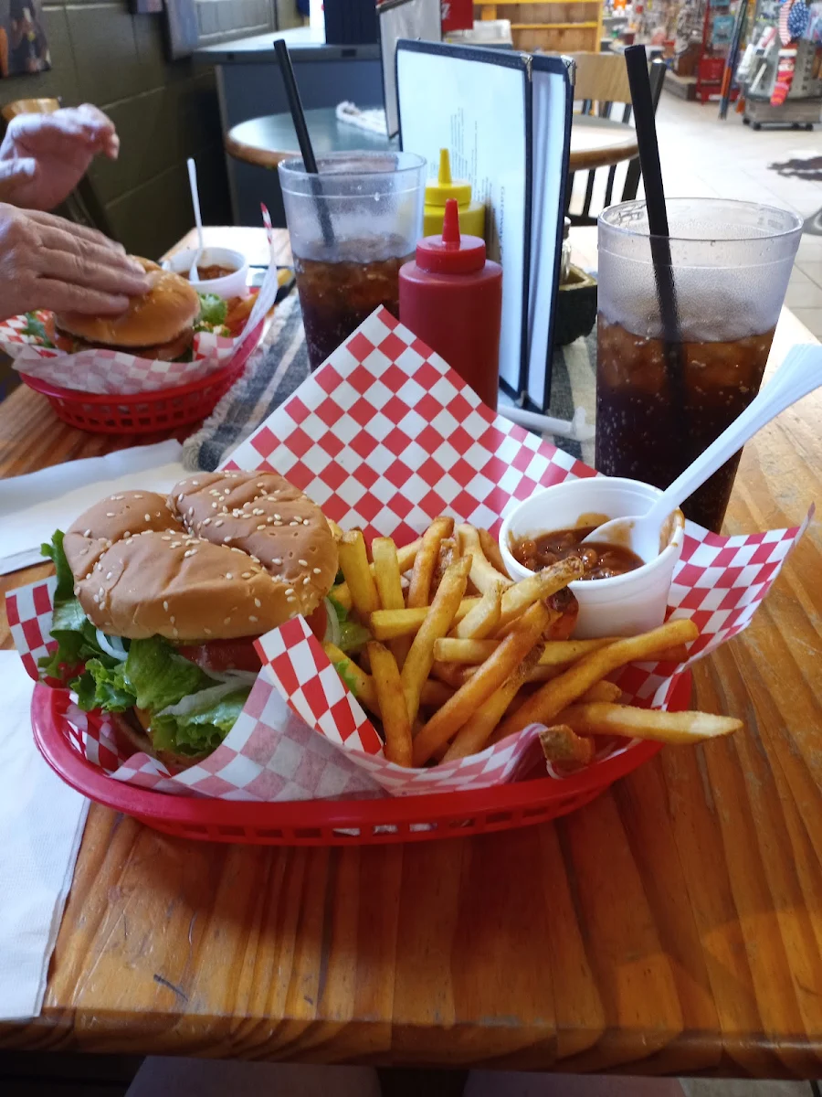 Basic Cheese Burger and Fries