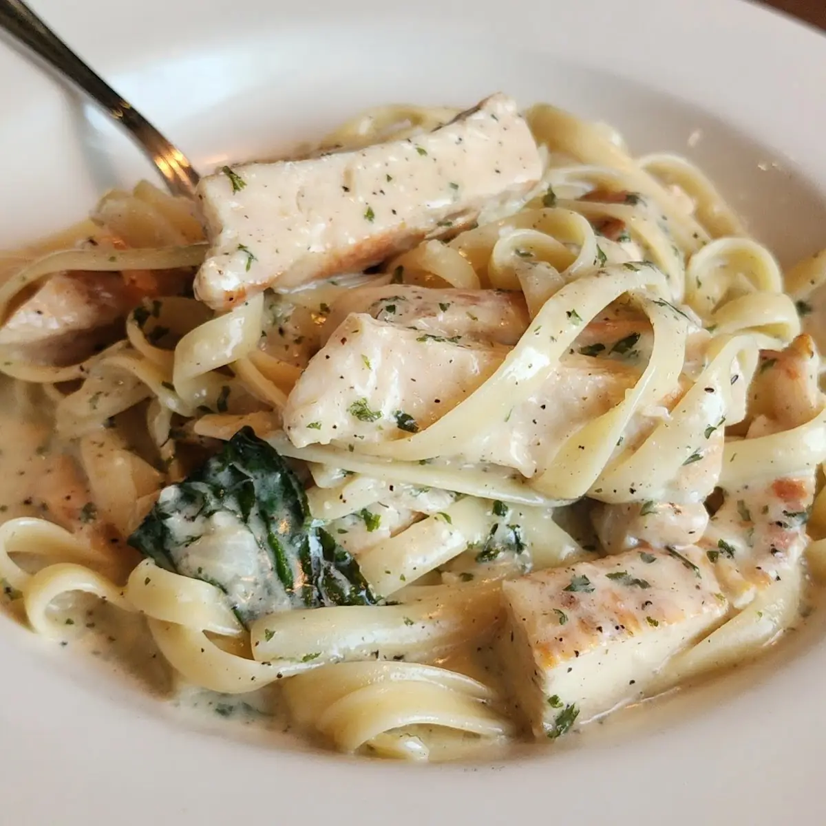 Fettuccine Alfredo with Grilled Chicken