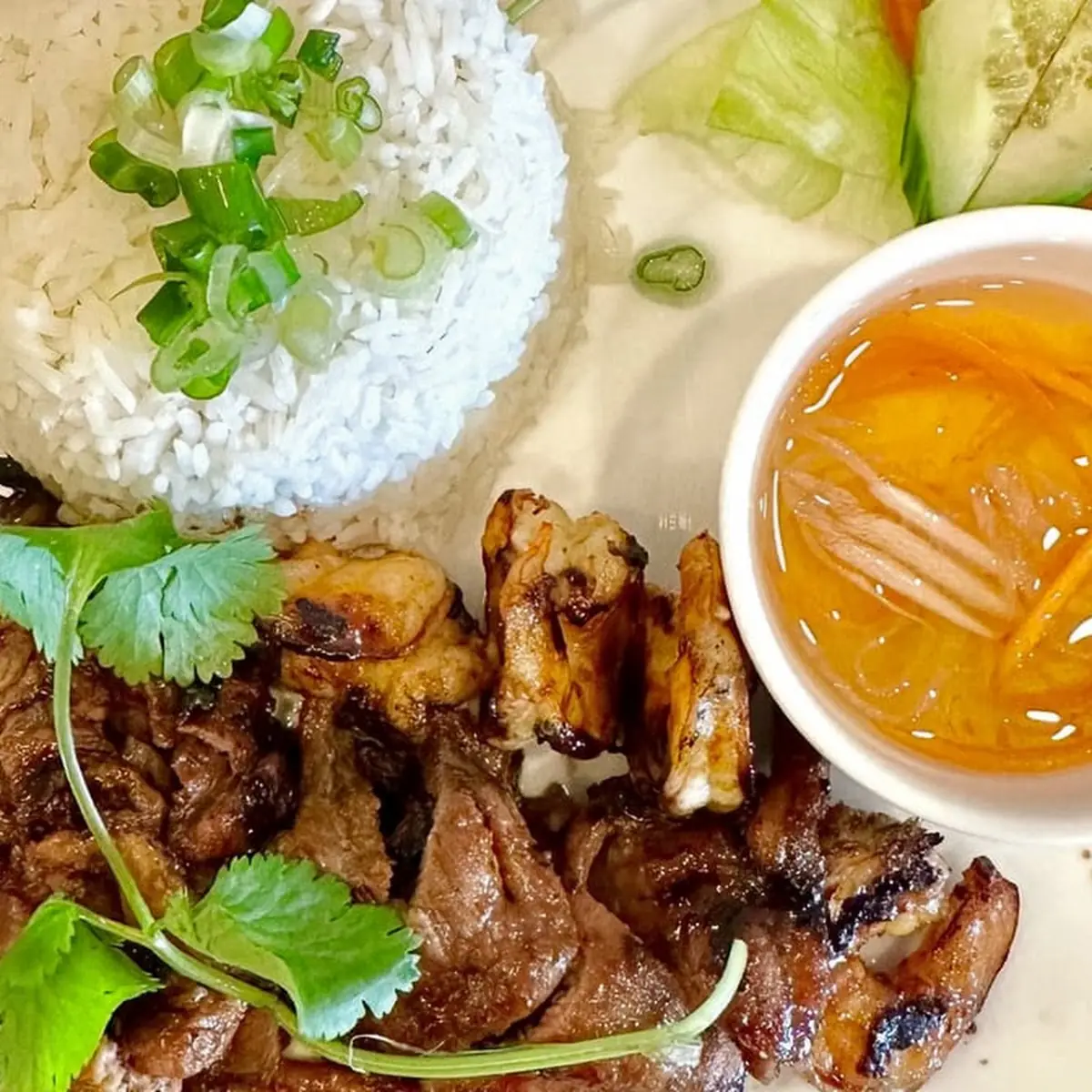 Grilled Pork Chop on Rice
