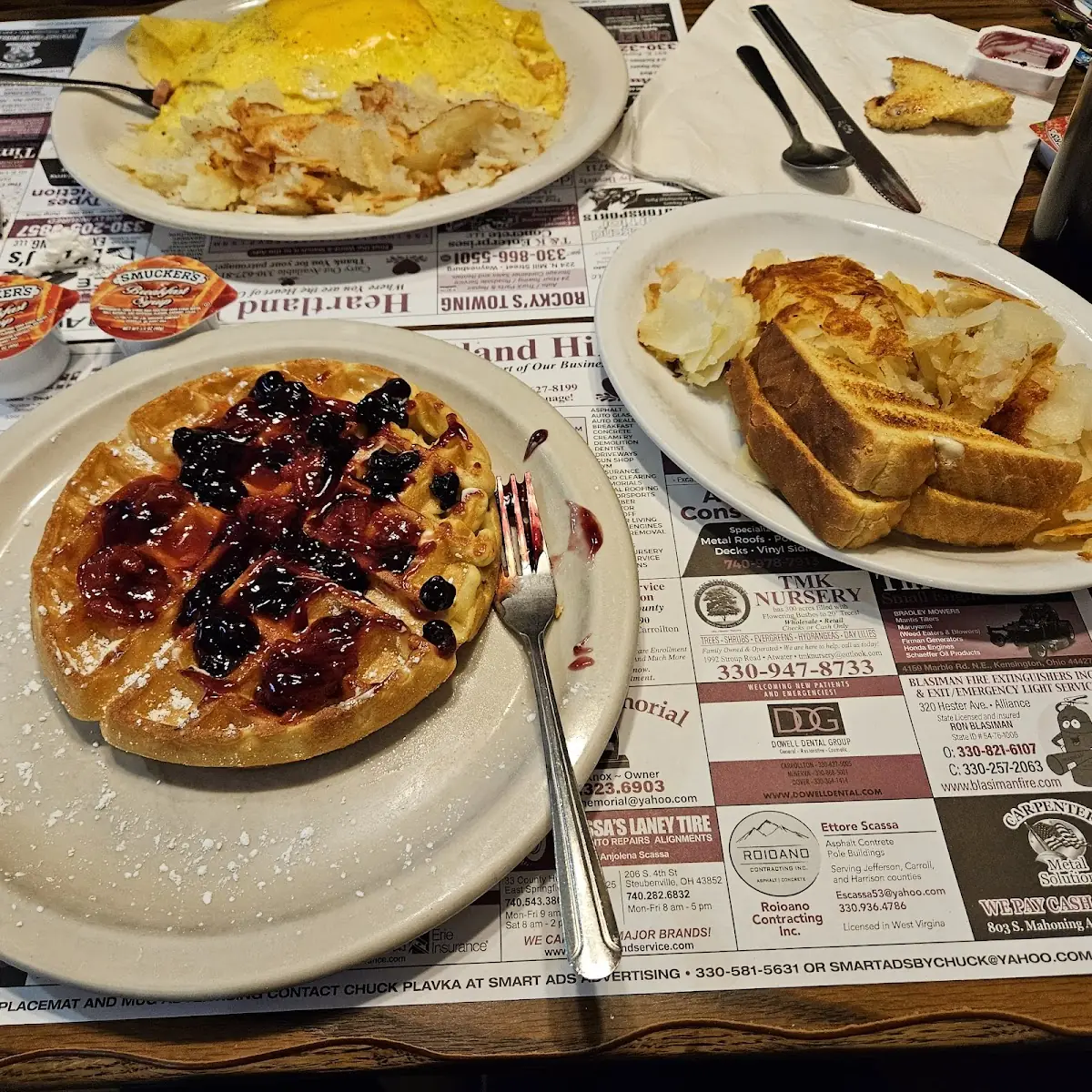 Waffle with Fruit Topping