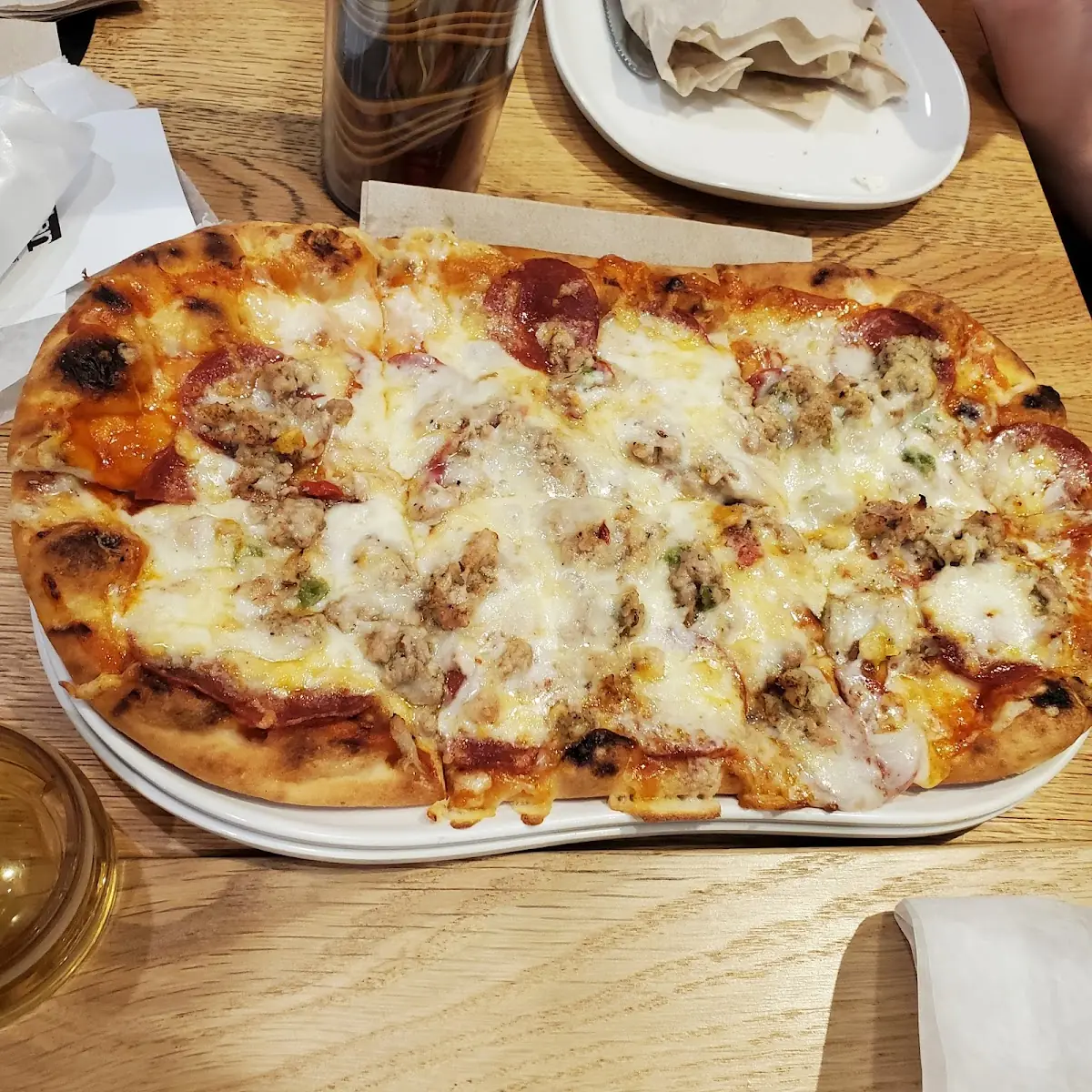 Sausage & Pepperoni Flatbread Pizza