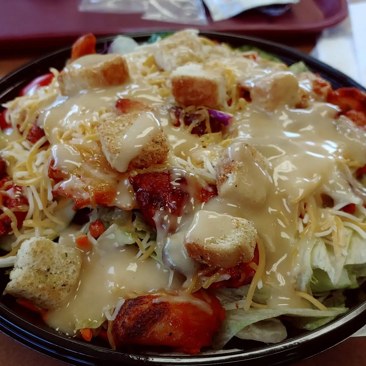 Roasted Chicken Bites Salad