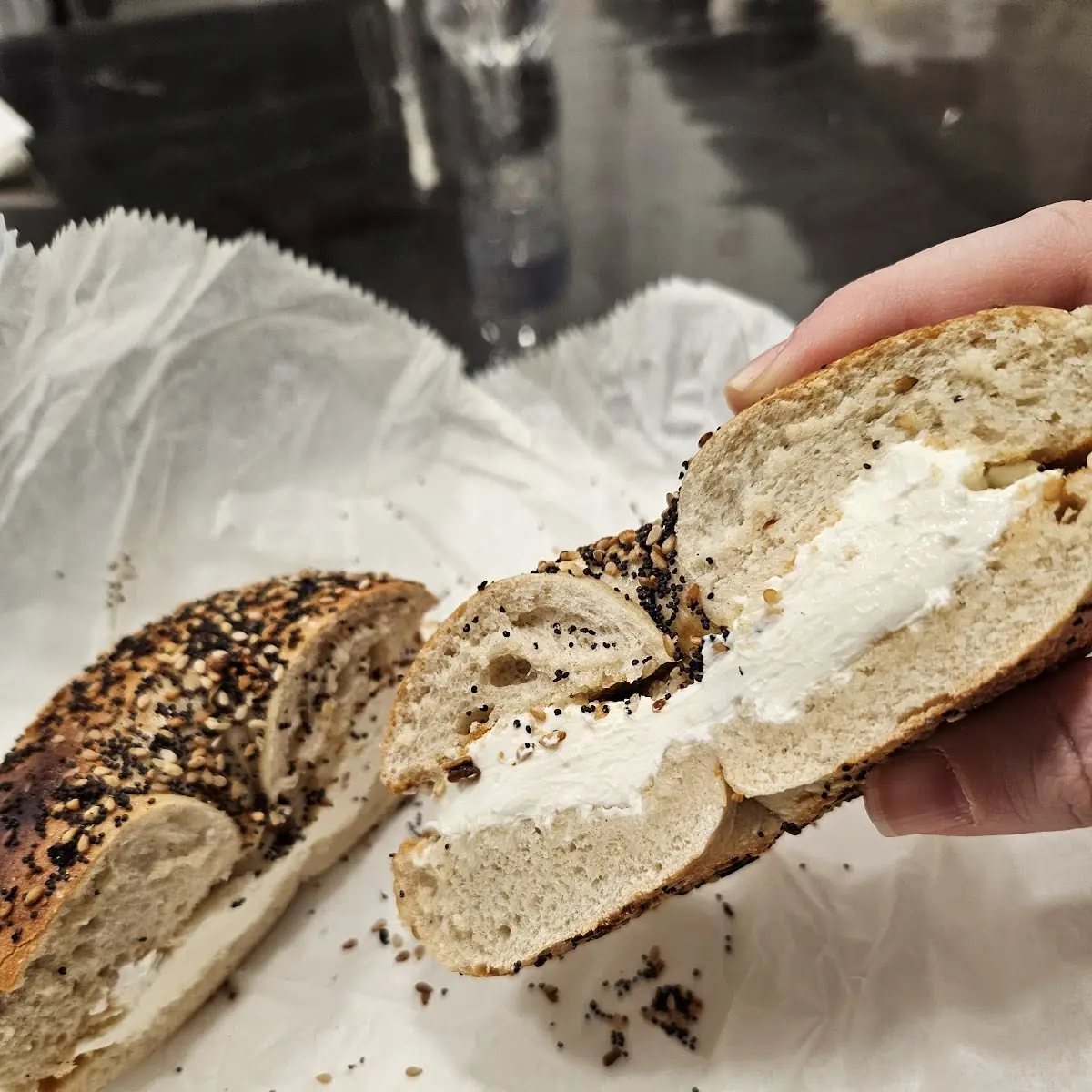 Everything Bagel with Cream Cheese