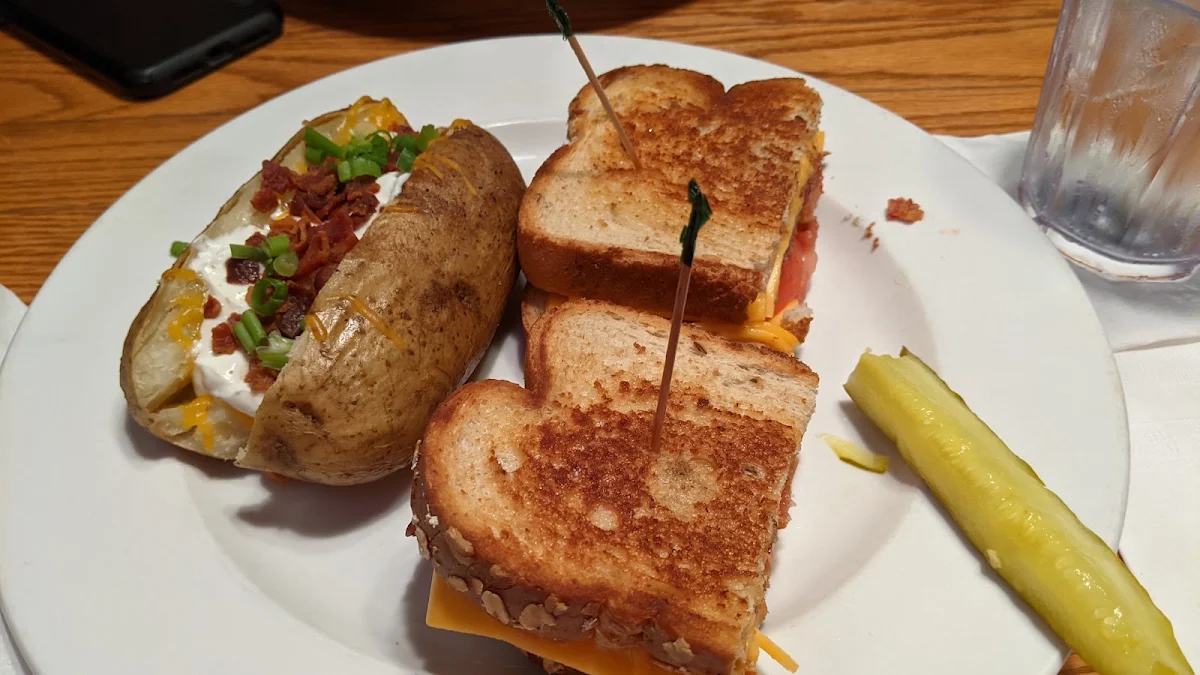 Grilled Cheese and Loaded Baked Potato