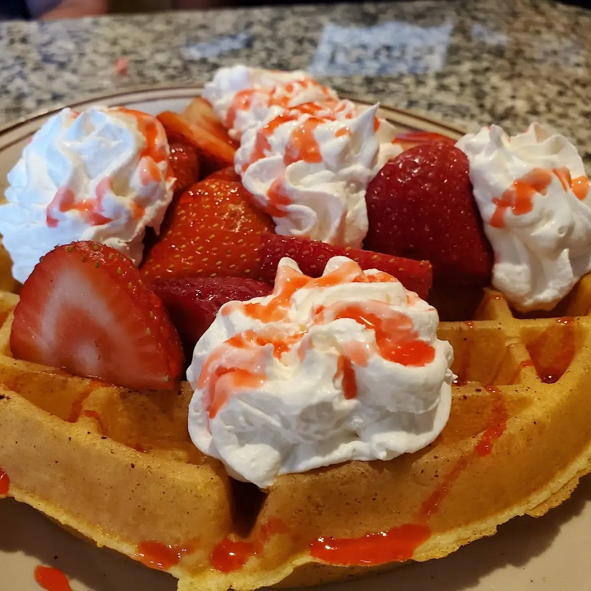 Strawberry Belgian Waffles