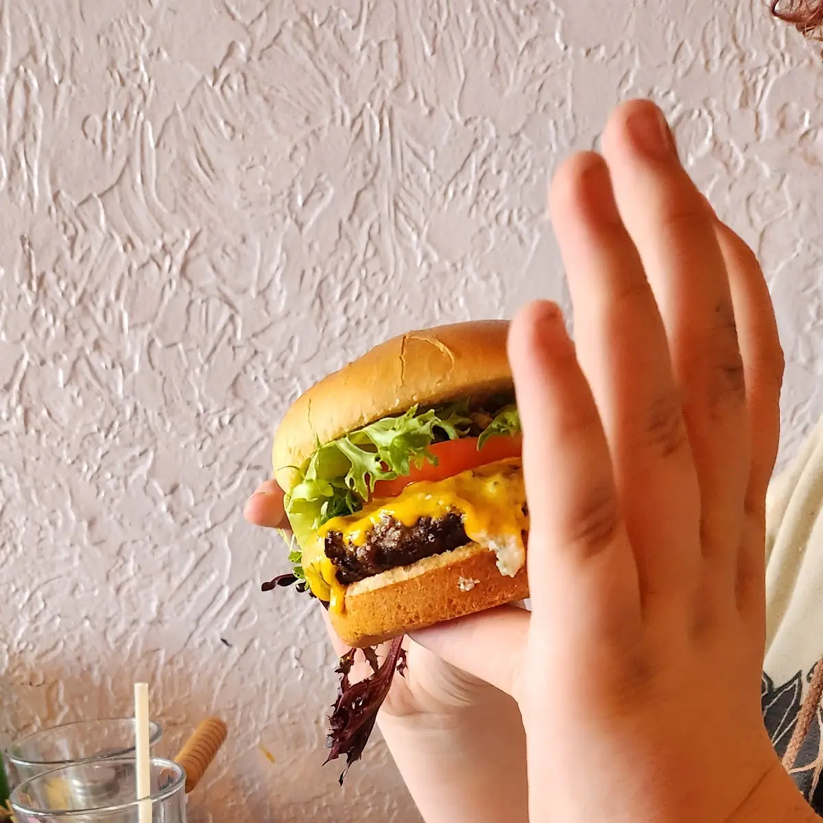 Classic Burger and Mashed Potatoes