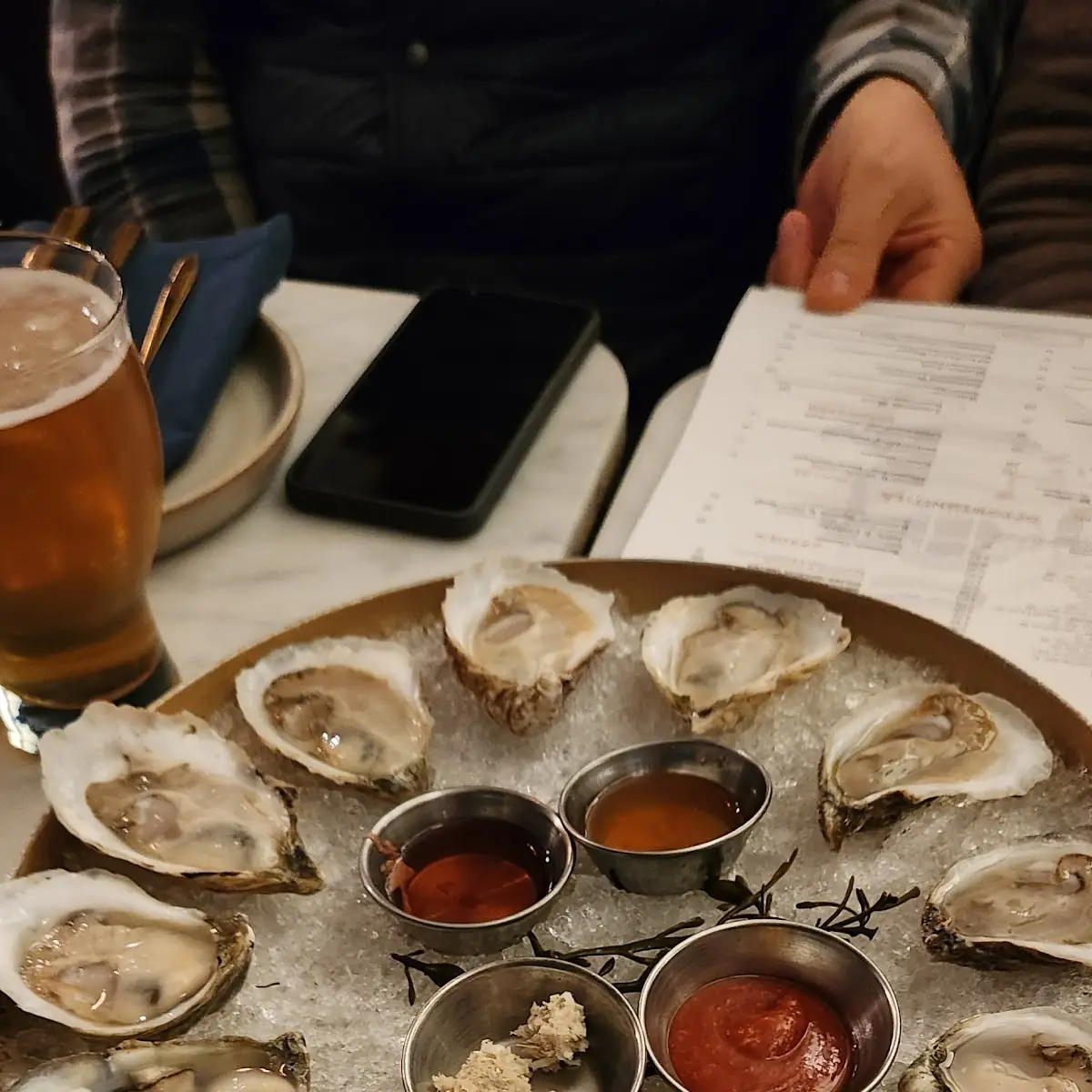Oysters and Shrimp Cocktail