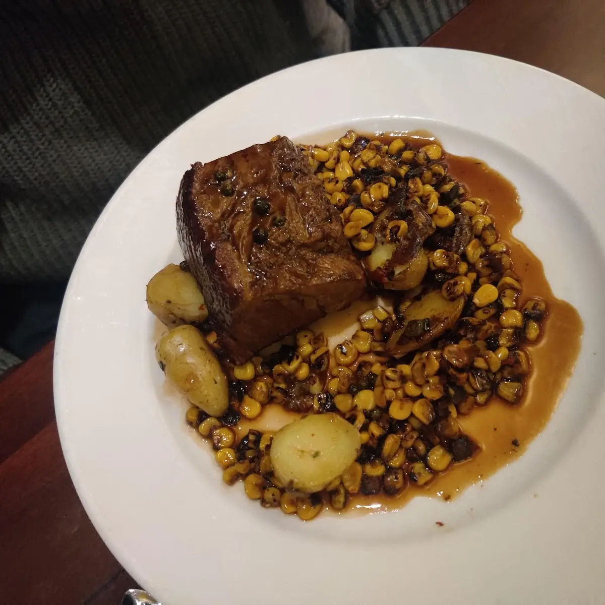 Short Ribs Corn Succotash Potatoes