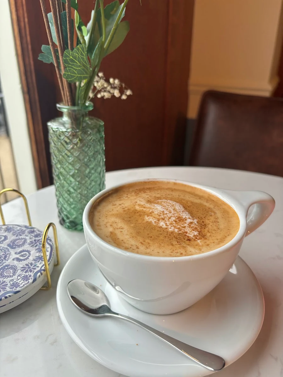 Pumpkin Cinnamon Roll Latte with Oat Milk