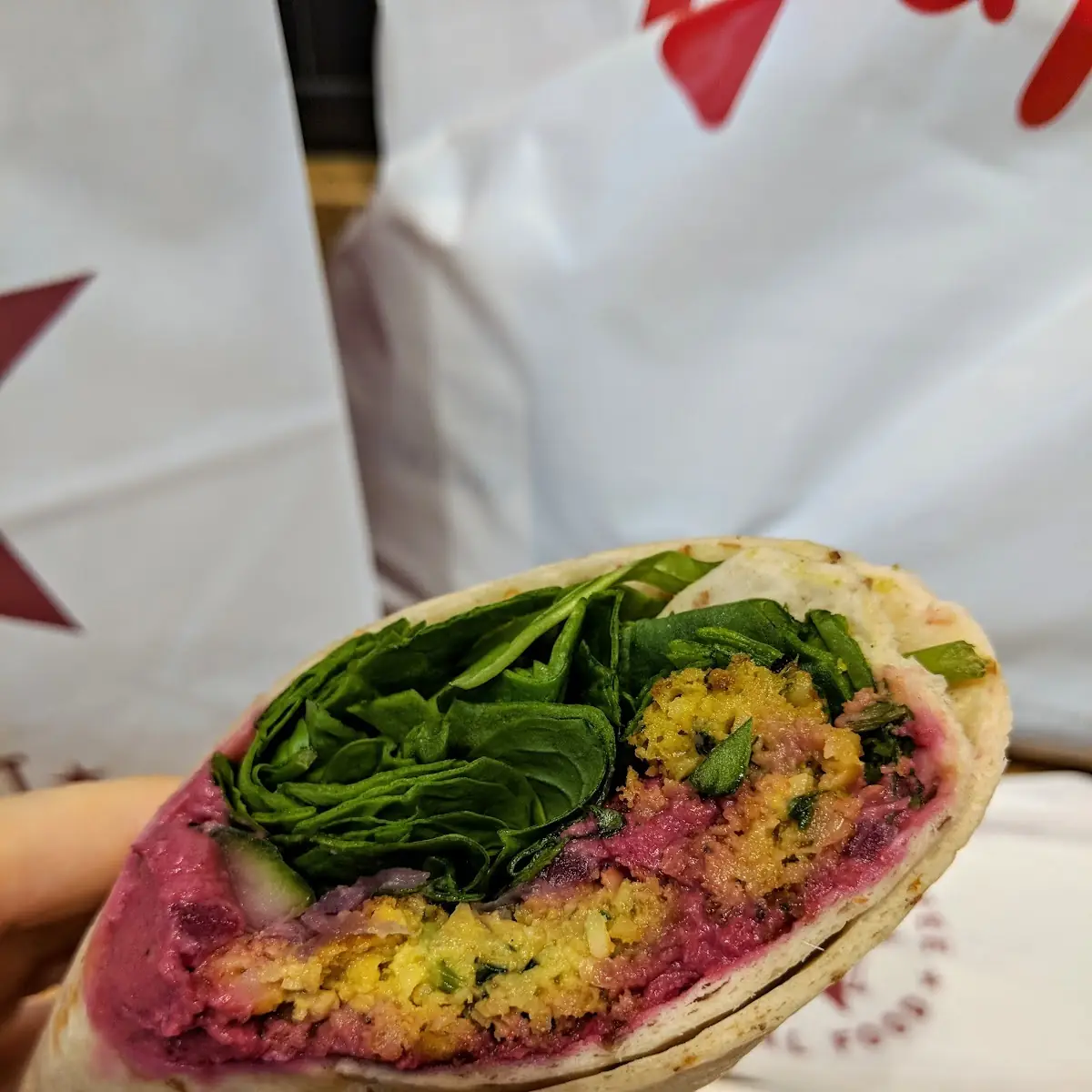 Beet Hummus Wrap