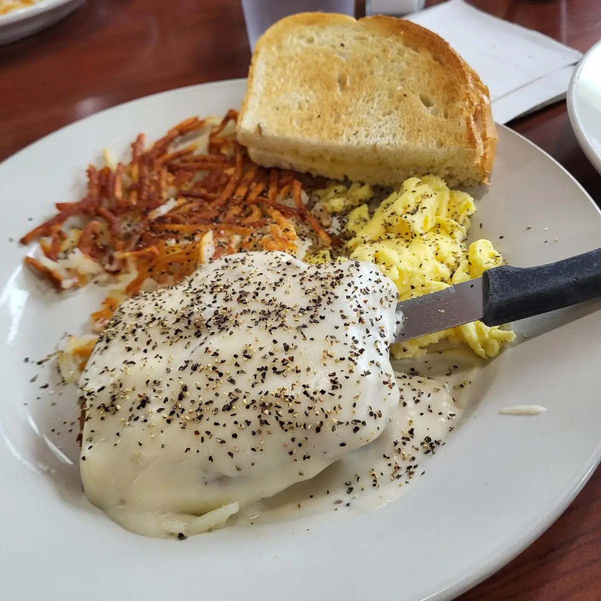 Scrambled Eggs Hash Browns