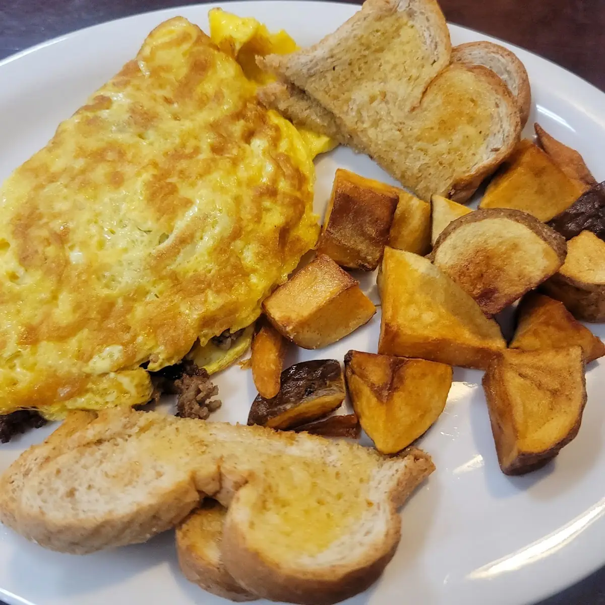 Eggs w Home Fries & Toast