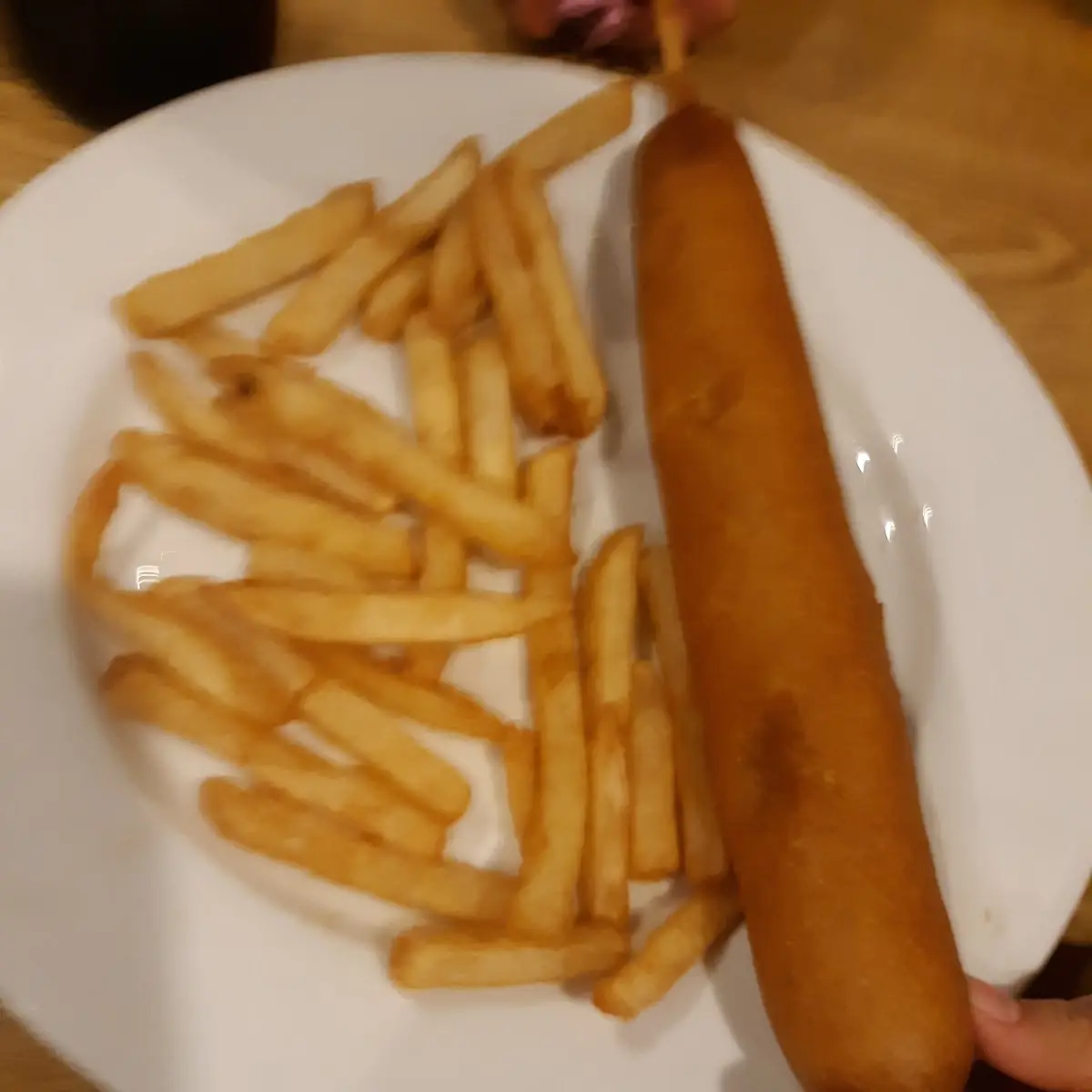 Corn Dog and Fries