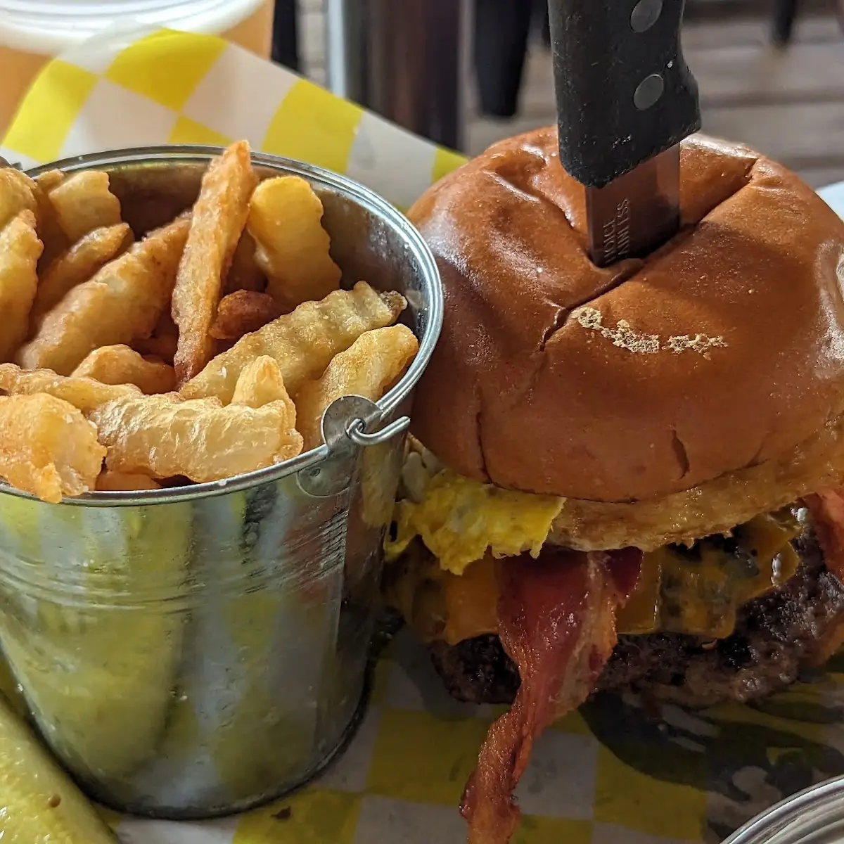 Quack Attack Burger and Fries