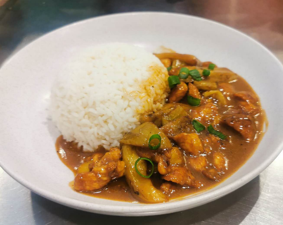 Satay Chicken with Rice, Cordial Cafe
