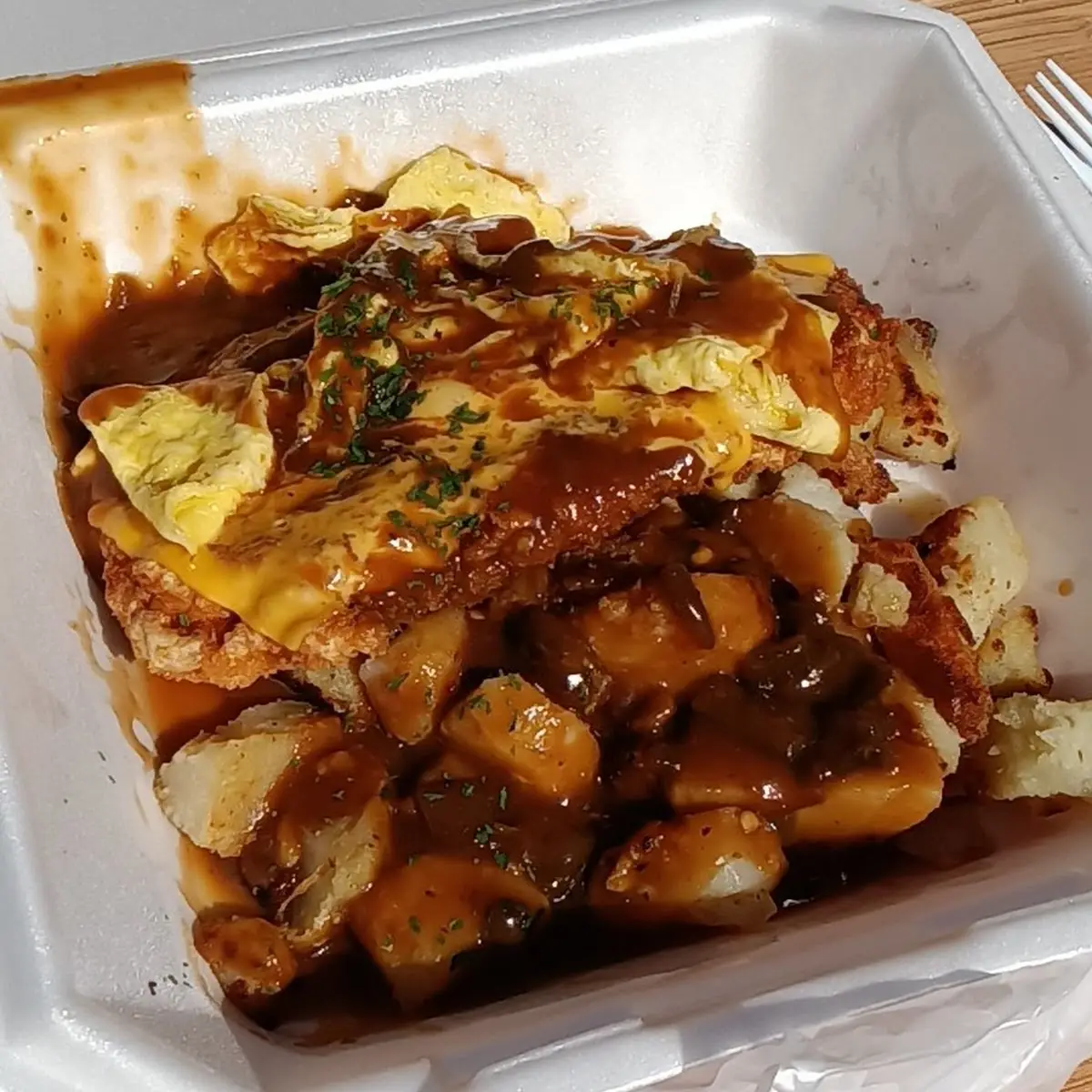 Breakfast Schnitzel with Brown Green Chile Gravy