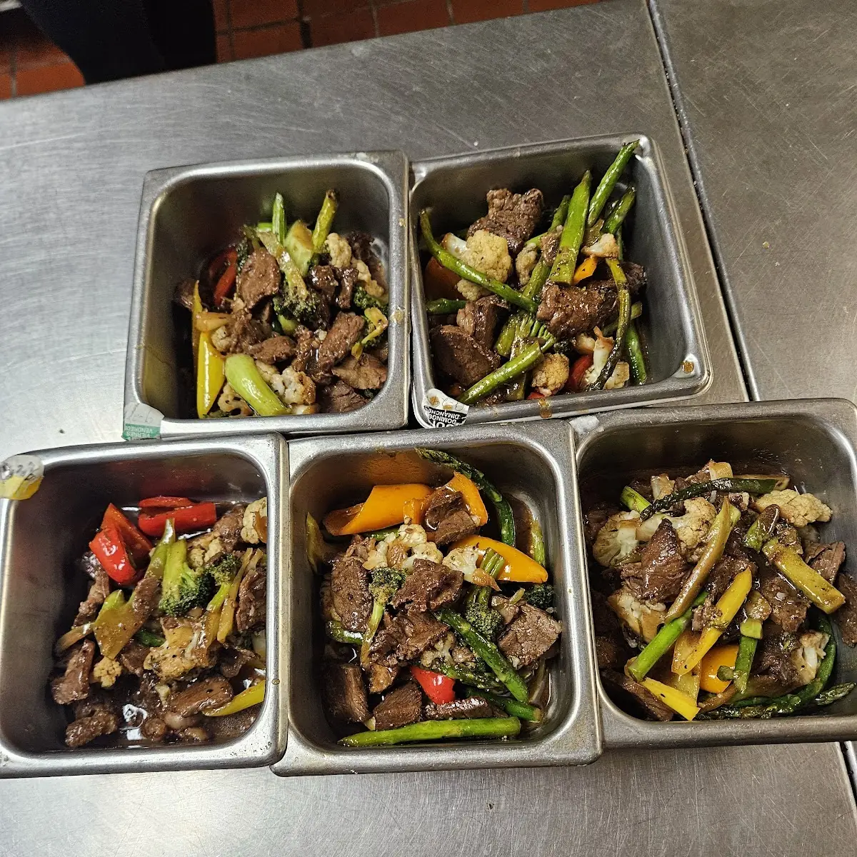 Beef Brocolli Asparagus and Bell Peppers
