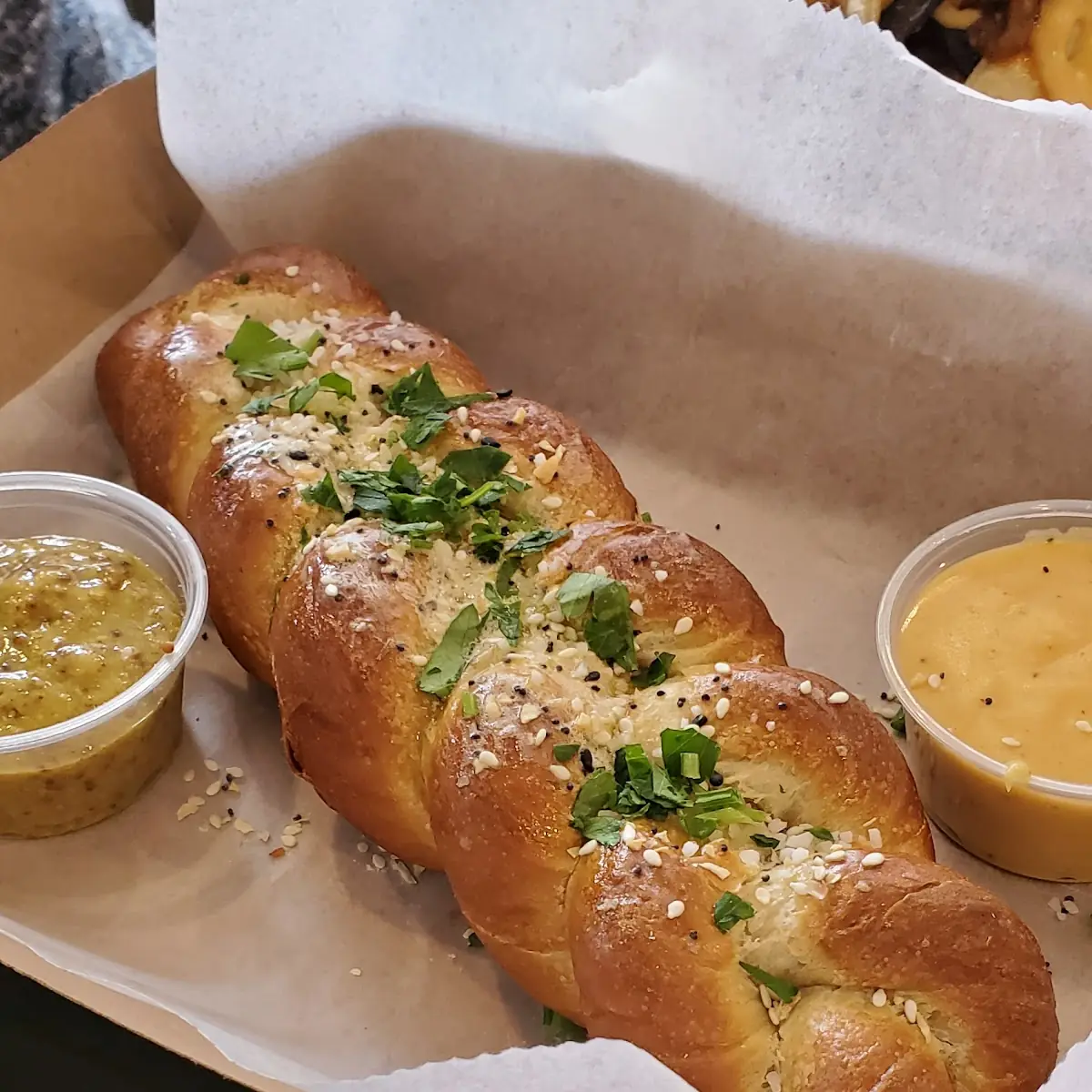 Soft Pretzel with Beer Cheese and House Made Mustard