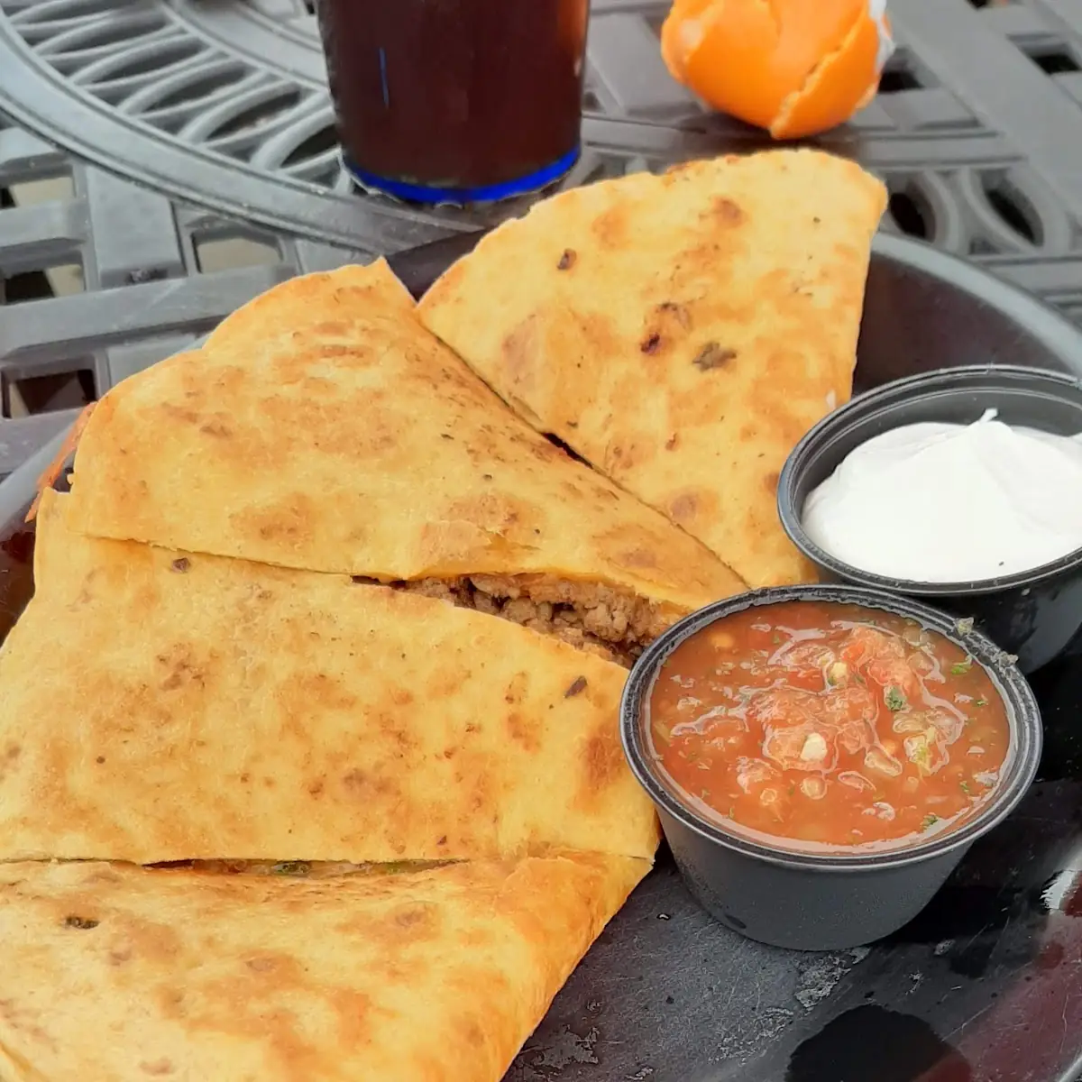 Cheese Quesadilla with Ground Beef