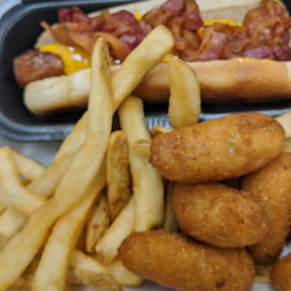 Cheese Dog with Bacon