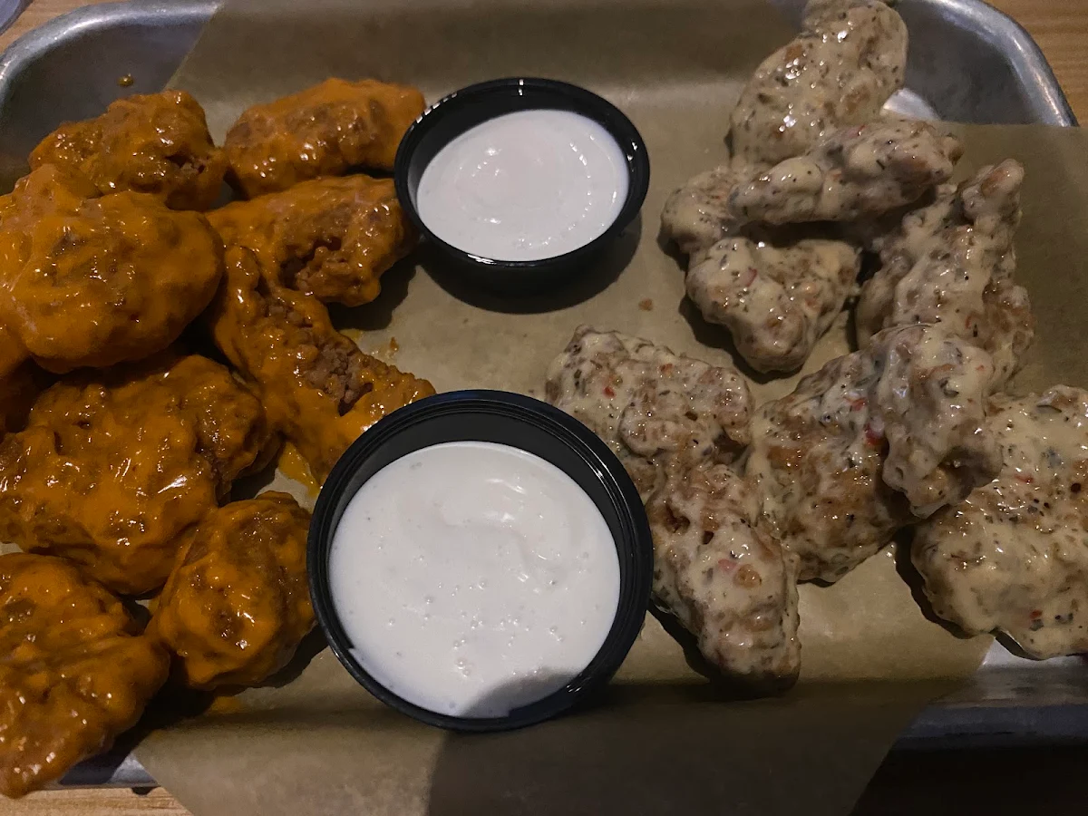 Spicy Garlic and Garlic Parmesan Wings