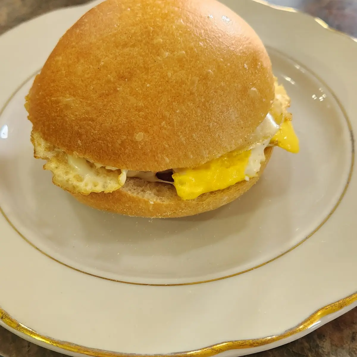 Pork Roll Egg and Cheese Breakfast Sandwich