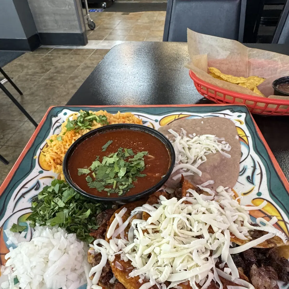 Quesabirria Dinner w Rice and Refried Beans