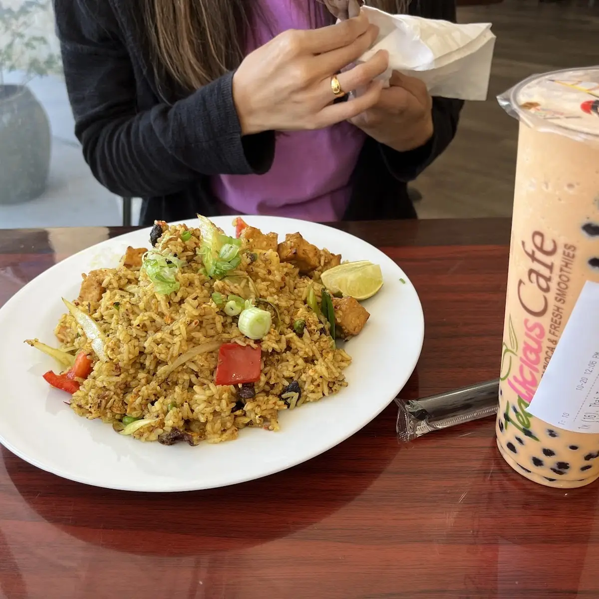 Pineapple Fried Rice with Fried Tofu