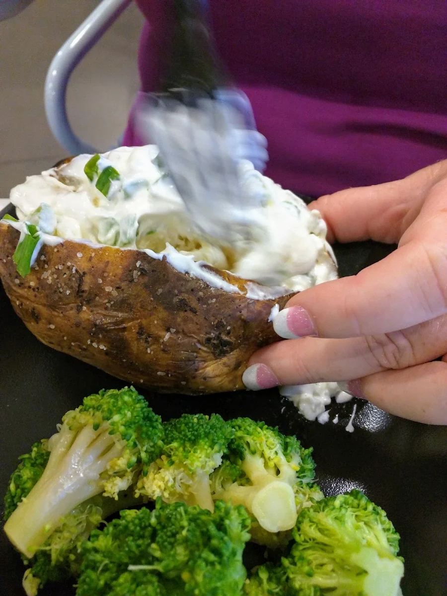 Baked Potato and Broccoli