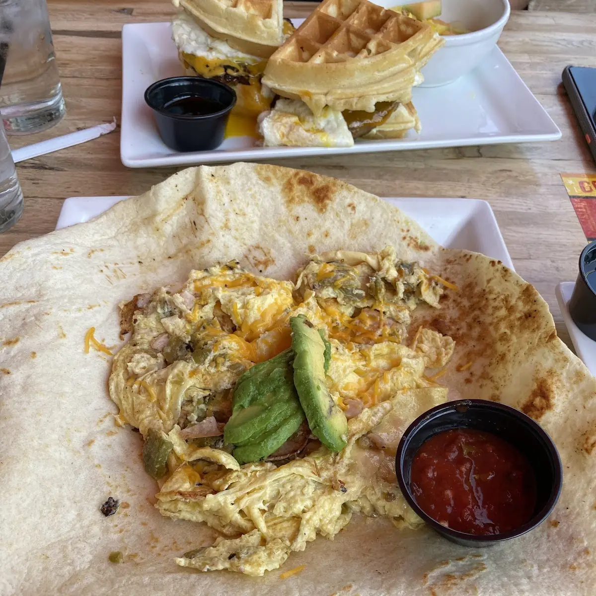 Green Chile Chicken & Waffles