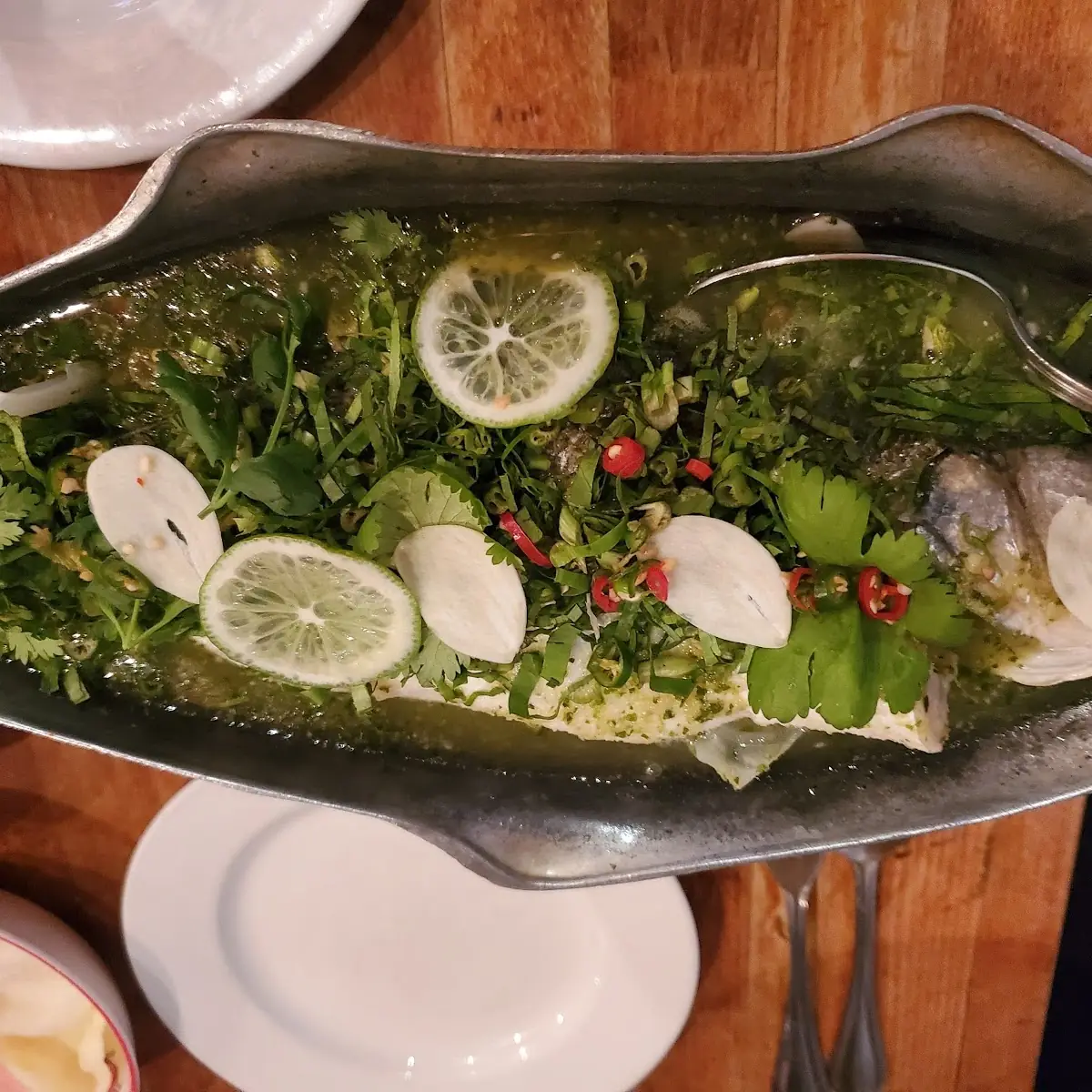 Steamed Fish with Thai Herbs