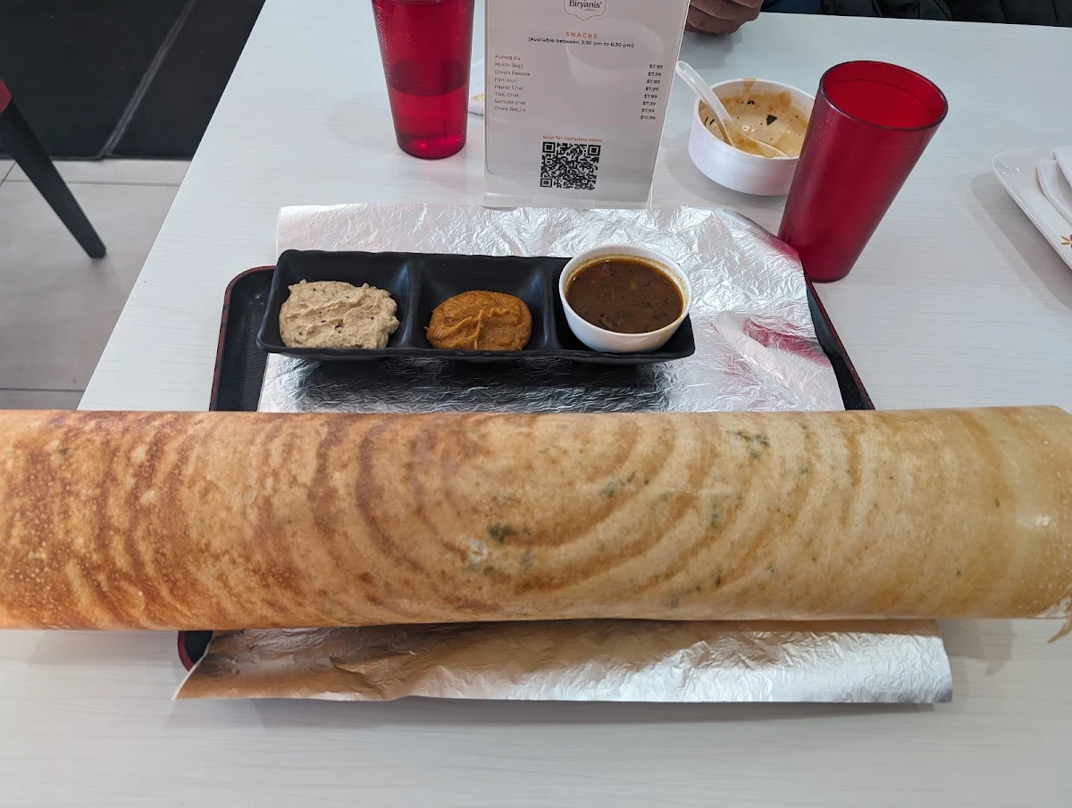 Onion Masala Dosa with Masala on Side
