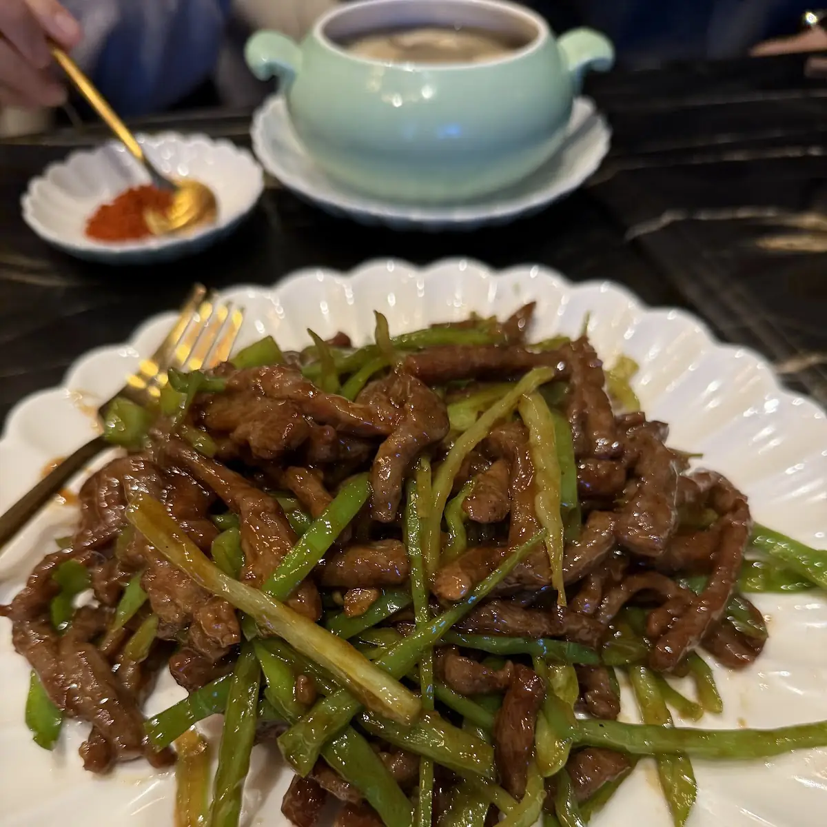 Wok-Seared Beef w Garden String Beans Light Meal