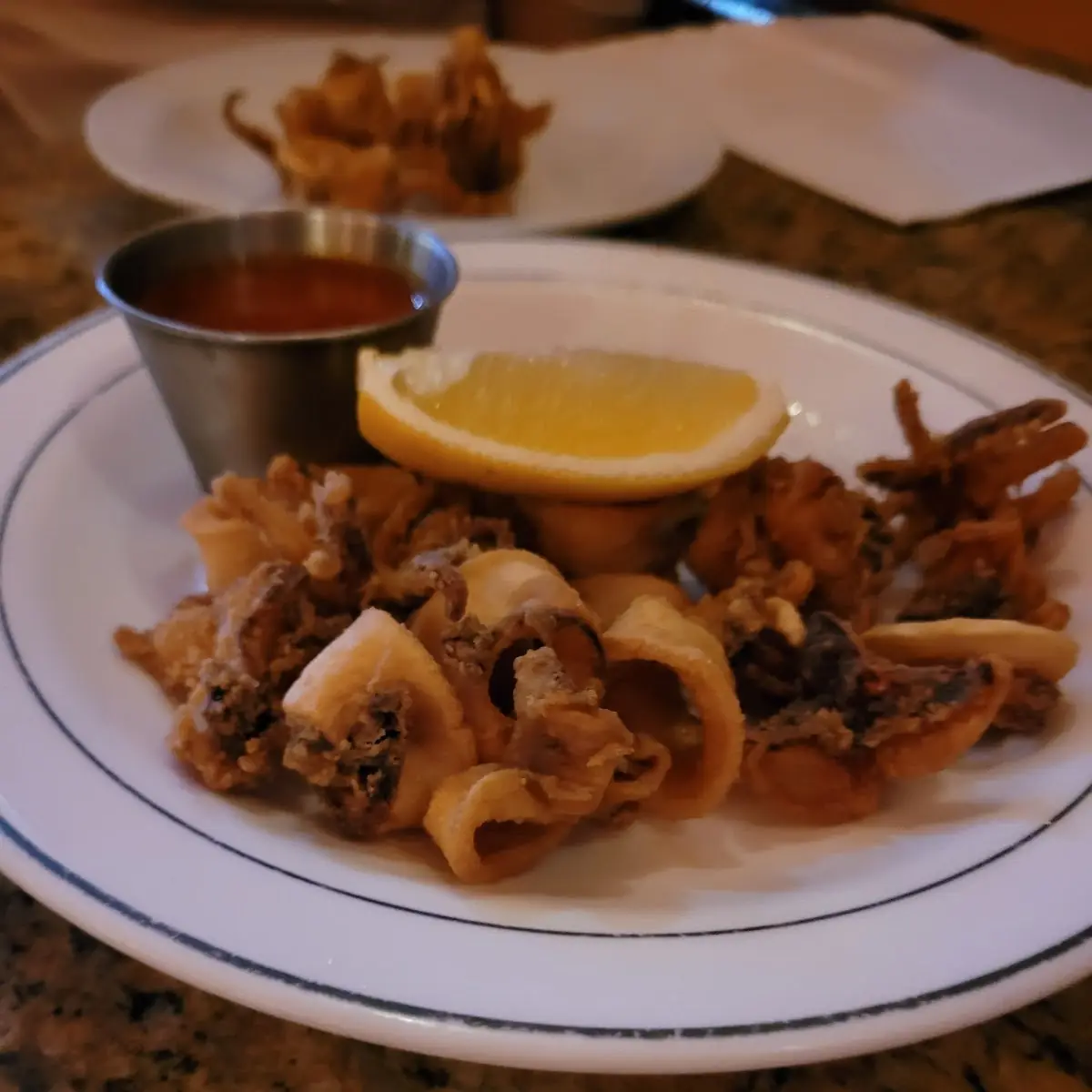 Grilled Pork Chops Calamari