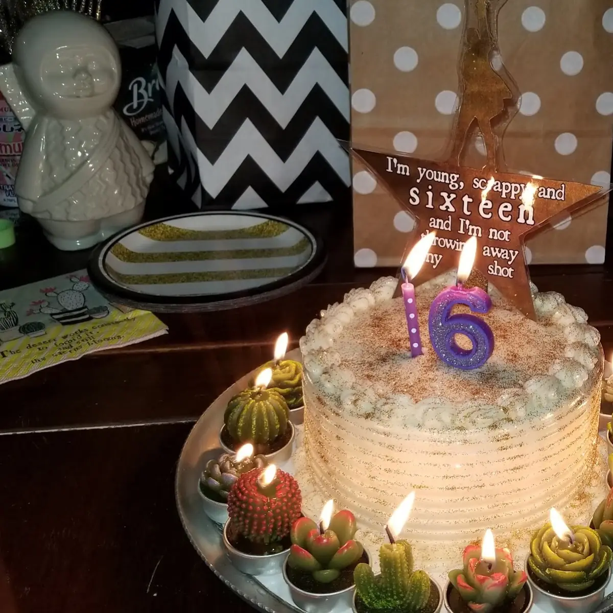 Red Velvet Cake with Gold Sprinkles