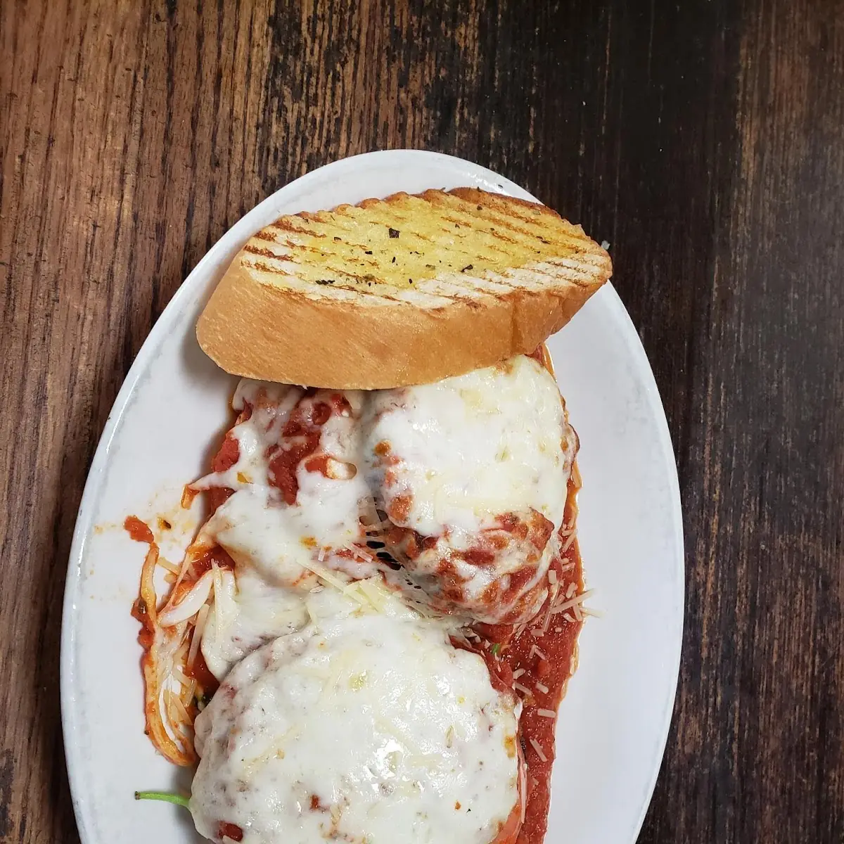 Eggplant Parmesan with Spaghetti