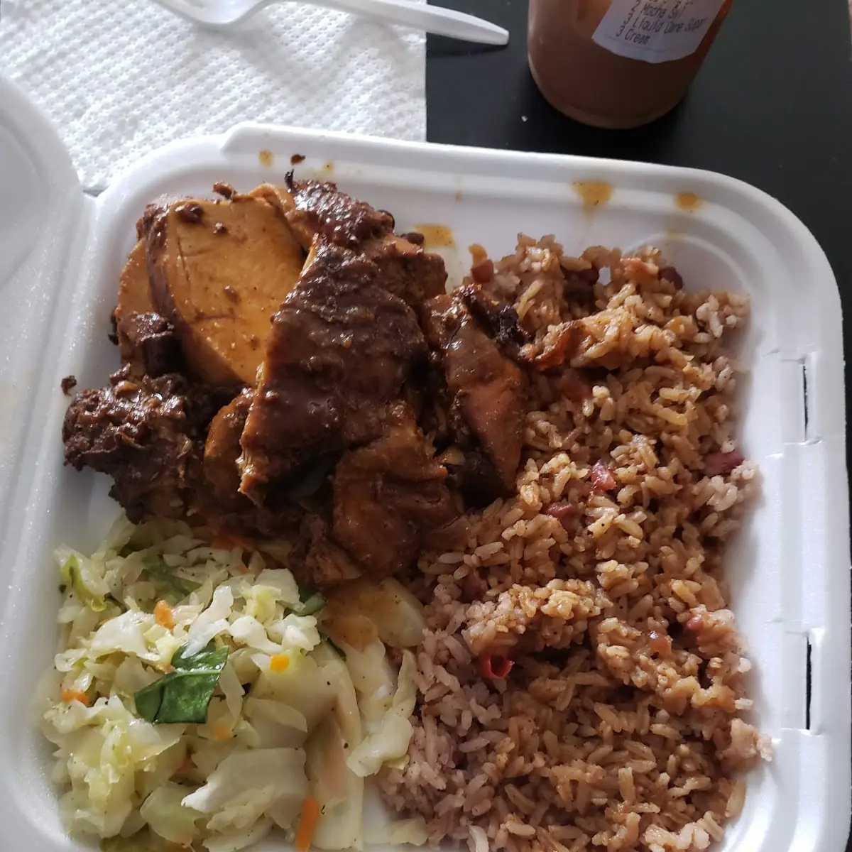 Jerk Chicken Rice Cabbage