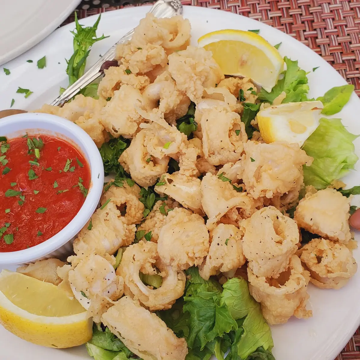 Golden Fried Calamari Marinara Sauce