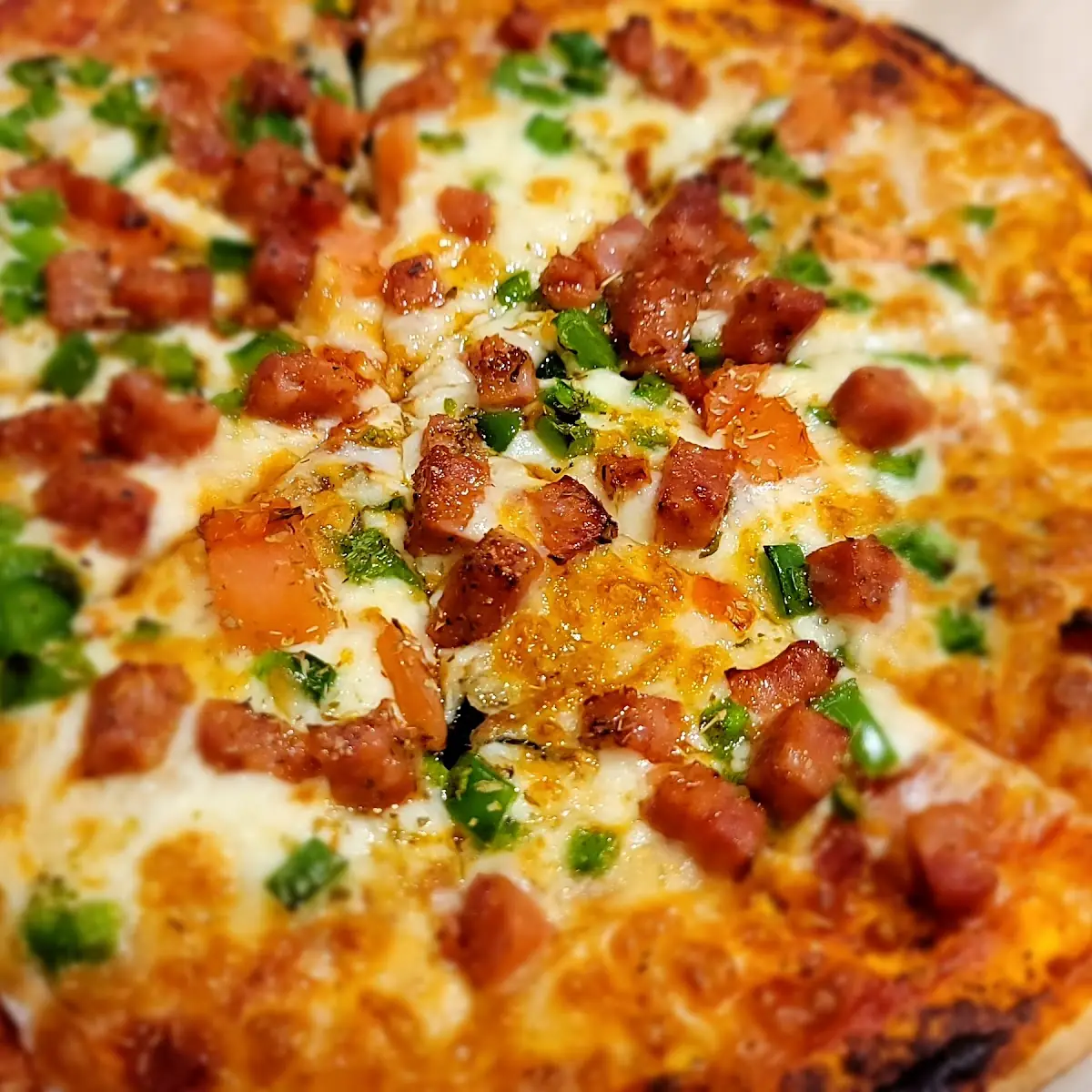 Sausage Thin Crust Pizza with Jalapenos