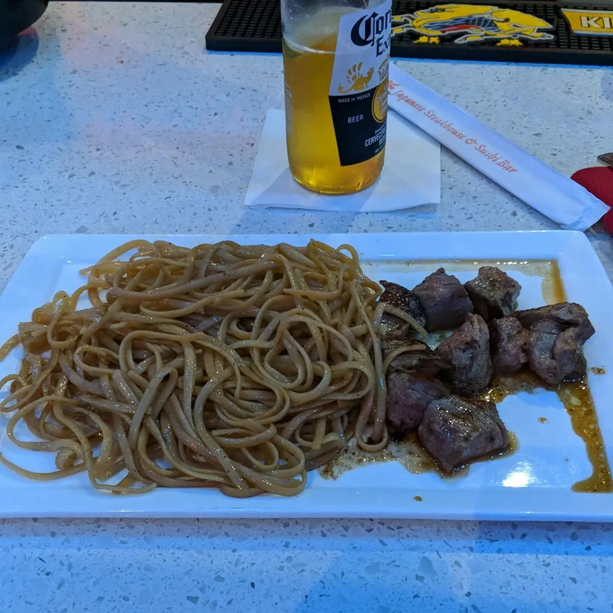 Sirloin Steak and Noodles