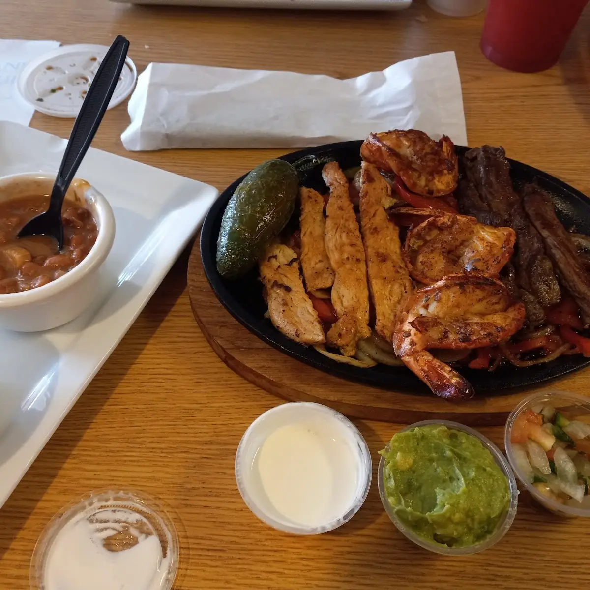 Chicken Steak and Shrimp Fajitas