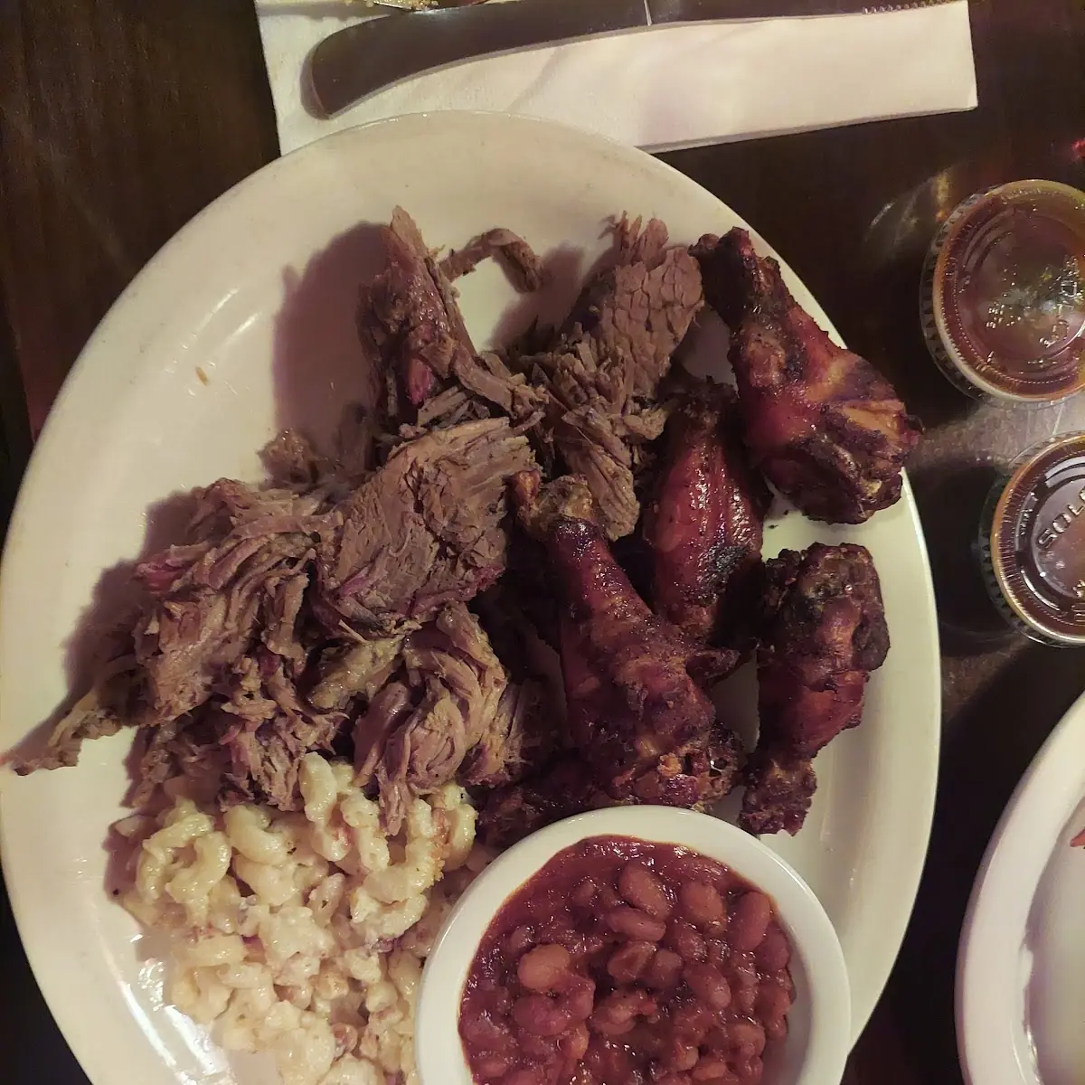 3 Meat Platter w Mac N Cheese