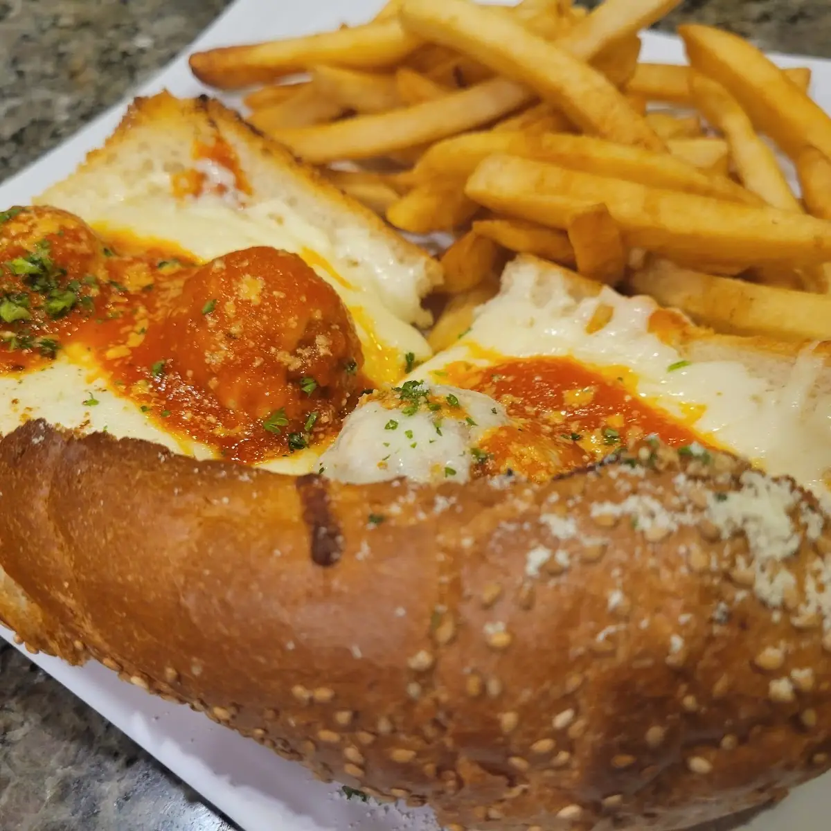 Meatballs Parmigiano Sandwich Combo