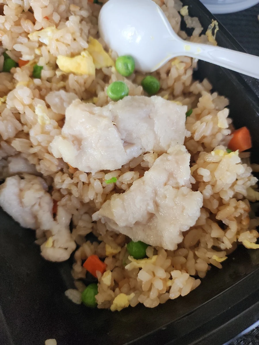 Fake Chicken and Fried Rice