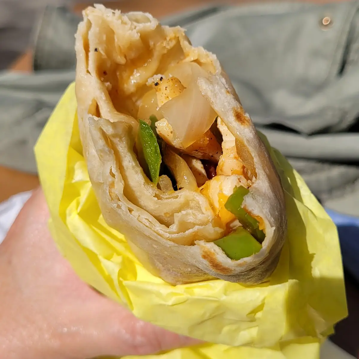 Chicken Fajitas Burrito